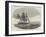 The Massacre at Hango-Head, The Cossack'S Boat Leaving with a Flag of Truce-John Wilson Carmichael-Framed Giclee Print