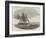 The Massacre at Hango-Head, The Cossack'S Boat Leaving with a Flag of Truce-John Wilson Carmichael-Framed Giclee Print