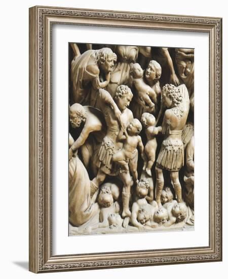 The Massacre of Innocents, Detail from Pergamon or Pulpit-Nicola Pisano-Framed Giclee Print