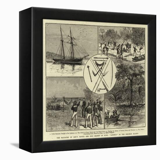 The Massacre of Lieutenant Bower and Five Seamen of H M S Sandfly in the Solomon Islands-null-Framed Premier Image Canvas