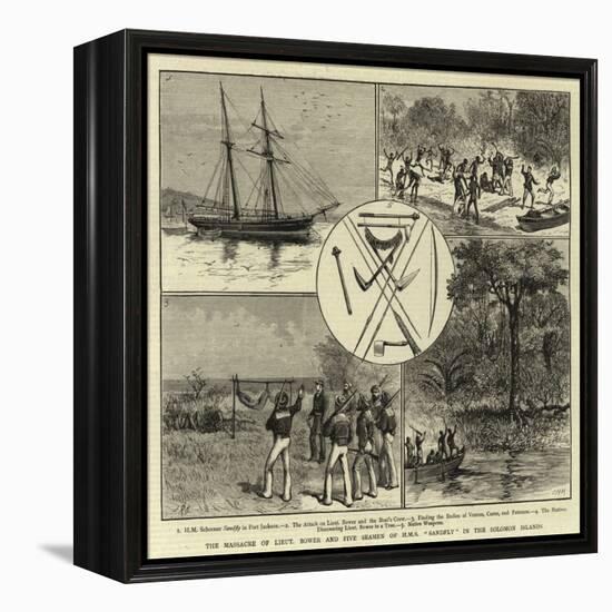 The Massacre of Lieutenant Bower and Five Seamen of H M S Sandfly in the Solomon Islands-null-Framed Premier Image Canvas