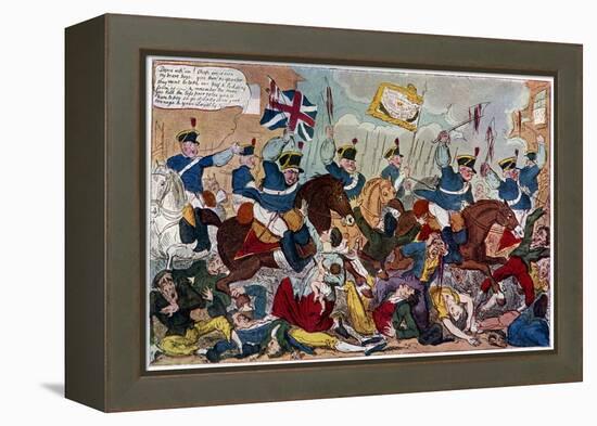 The Massacre of Peterloo, or Britons Strike Home, 1819-George Cruikshank-Framed Premier Image Canvas