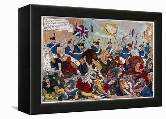The Massacre of Peterloo, or Britons Strike Home, 1819-George Cruikshank-Framed Premier Image Canvas