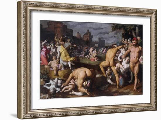 The Massacre of the Innocents, 1590-Cornelis Van Haarlem-Framed Giclee Print