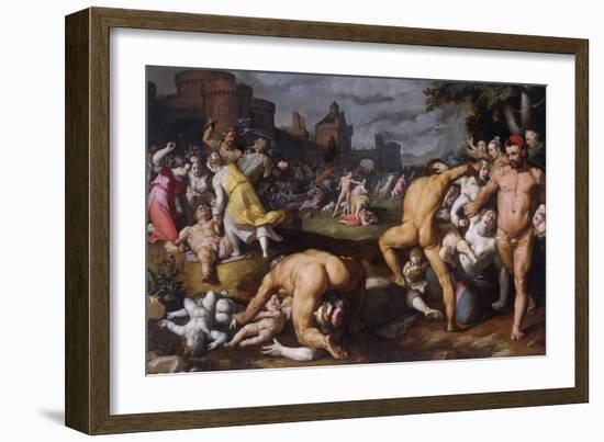 The Massacre of the Innocents, 1590-Cornelis Van Haarlem-Framed Giclee Print