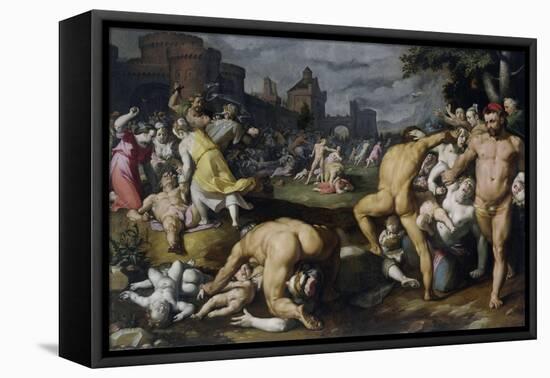 The Massacre of the Innocents, 1590-Cornelis Cornelisz. van Haarlem-Framed Premier Image Canvas