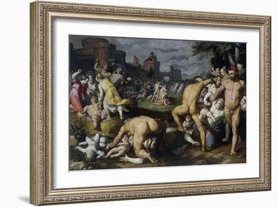 The Massacre of the Innocents, 1590-Cornelis Cornelisz. van Haarlem-Framed Giclee Print