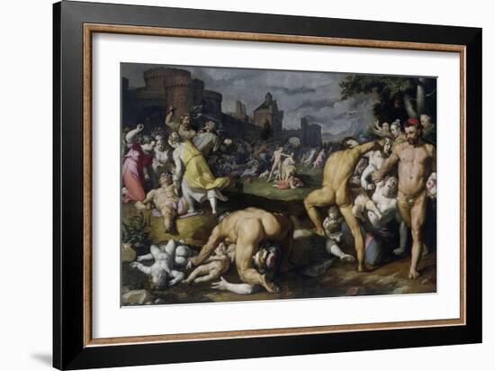 The Massacre of the Innocents, 1590-Cornelis Cornelisz. van Haarlem-Framed Giclee Print