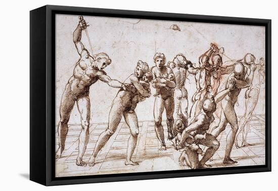 The Massacre of the Innocents, Around 1509-Raphael-Framed Premier Image Canvas