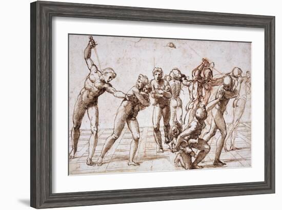 The Massacre of the Innocents, Around 1509-Raphael-Framed Giclee Print