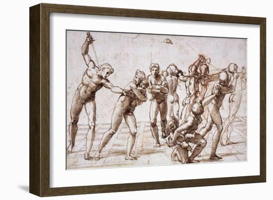 The Massacre of the Innocents, Around 1509-Raphael-Framed Giclee Print