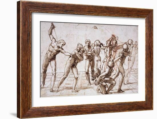 The Massacre of the Innocents, Around 1509-Raphael-Framed Giclee Print