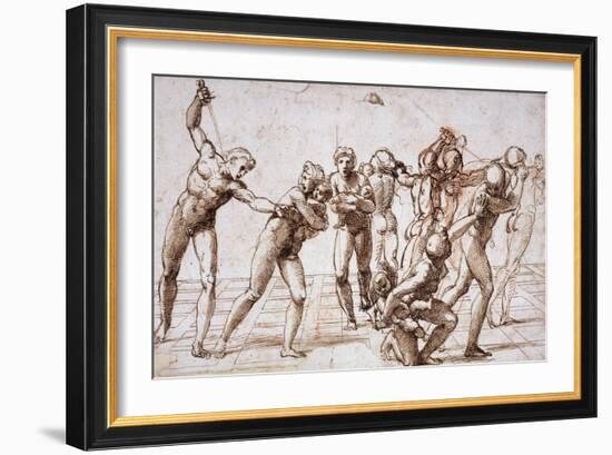 The Massacre of the Innocents, Around 1509-Raphael-Framed Giclee Print