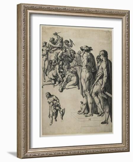 The Massacre of the Innocents, C. 1584-Hendrik Goltzius-Framed Giclee Print