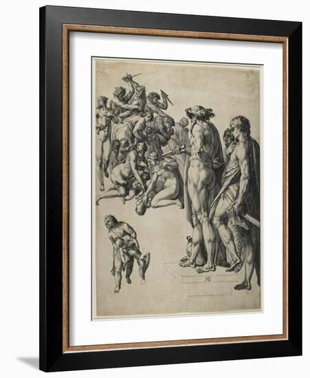 The Massacre of the Innocents, C. 1584-Hendrik Goltzius-Framed Giclee Print