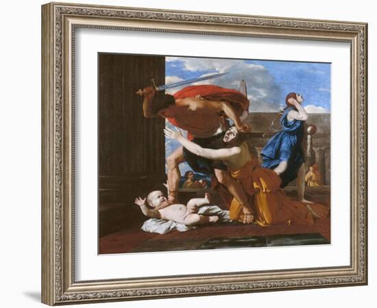 The Massacre of the Innocents, Ca. 1628-1629-Nicolas Poussin-Framed Giclee Print