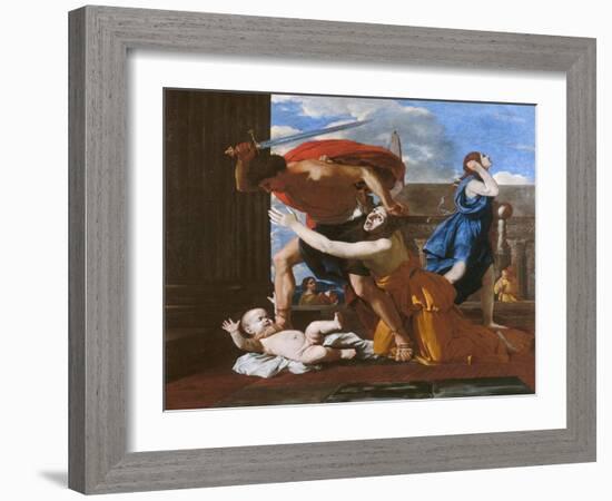 The Massacre of the Innocents, Ca. 1628-1629-Nicolas Poussin-Framed Giclee Print