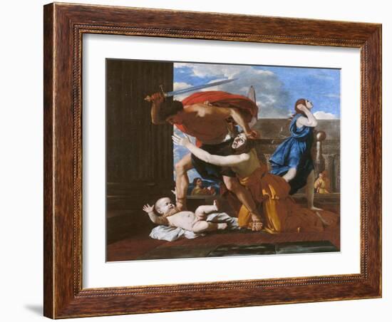 The Massacre of the Innocents, Ca. 1628-1629-Nicolas Poussin-Framed Giclee Print