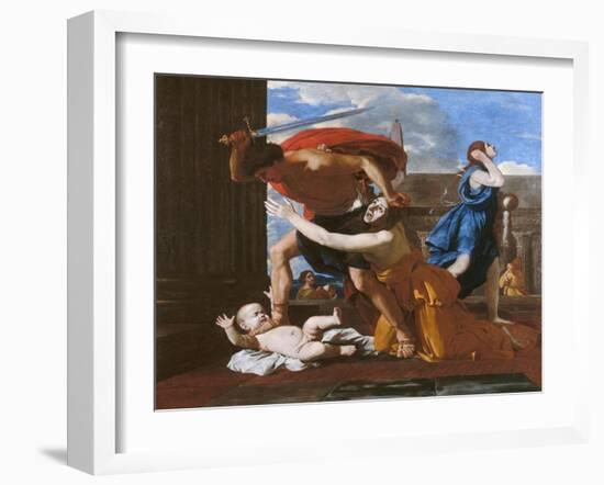 The Massacre of the Innocents, Ca. 1628-1629-Nicolas Poussin-Framed Giclee Print