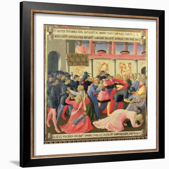 The Massacre of the Innocents, Detail of Panel One of Silver Treasury of Santissima Annunziata-Fra Angelico-Framed Giclee Print