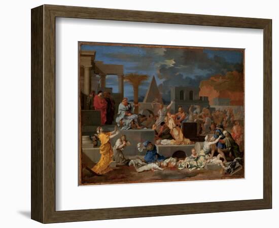 The Massacre of the Innocents (Oil on Canvas)-Sebastien Bourdon-Framed Giclee Print