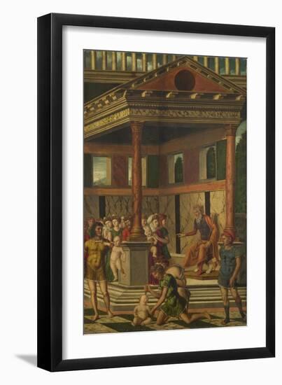 The Massacre of the Innocents with Herod, Ca 1510-1520-Girolamo Mocetto-Framed Giclee Print