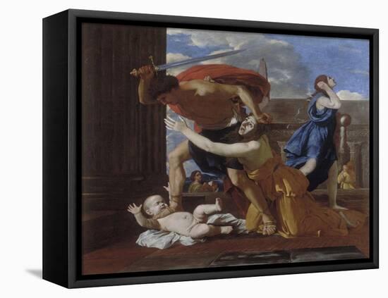 The Massacre of the Innocents-Nicolas Poussin-Framed Premier Image Canvas