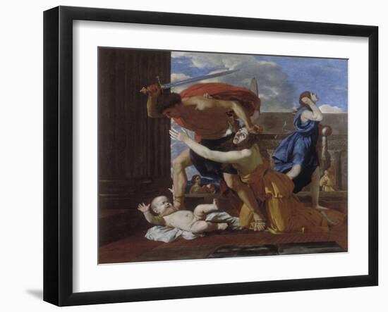 The Massacre of the Innocents-Nicolas Poussin-Framed Giclee Print