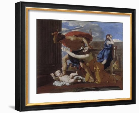 The Massacre of the Innocents-Nicolas Poussin-Framed Giclee Print