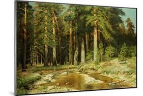 The Mast-Tree Grove, Study-Ivan Ivanovitch Shishkin-Mounted Giclee Print
