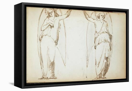 The Mastbaum Album, C.1860-80 (Graphite, Ink & Wash on Paper)-Auguste Rodin-Framed Premier Image Canvas