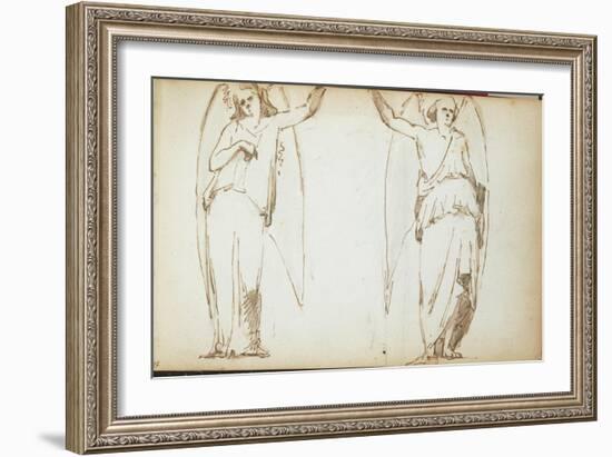 The Mastbaum Album, C.1860-80 (Graphite, Ink & Wash on Paper)-Auguste Rodin-Framed Giclee Print