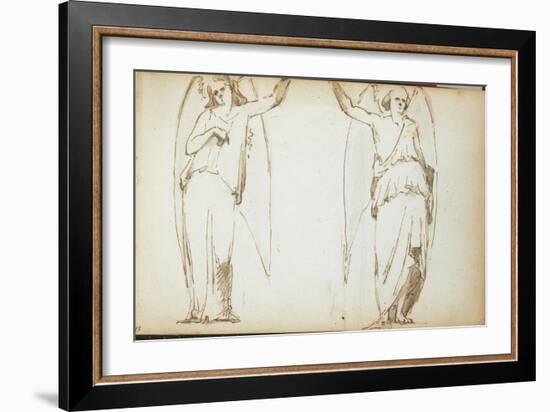 The Mastbaum Album, C.1860-80 (Graphite, Ink & Wash on Paper)-Auguste Rodin-Framed Giclee Print