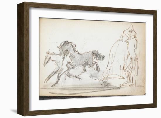 The Mastbaum Album, C.1860-80 (Graphite, Ink & Wash on Paper)-Auguste Rodin-Framed Giclee Print