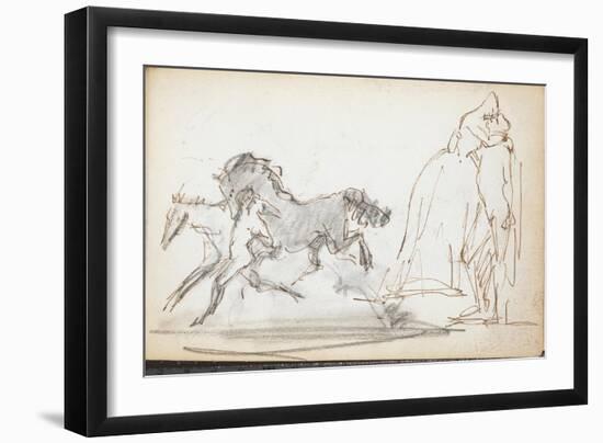 The Mastbaum Album, C.1860-80 (Graphite, Ink & Wash on Paper)-Auguste Rodin-Framed Giclee Print