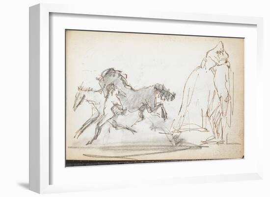 The Mastbaum Album, C.1860-80 (Graphite, Ink & Wash on Paper)-Auguste Rodin-Framed Giclee Print