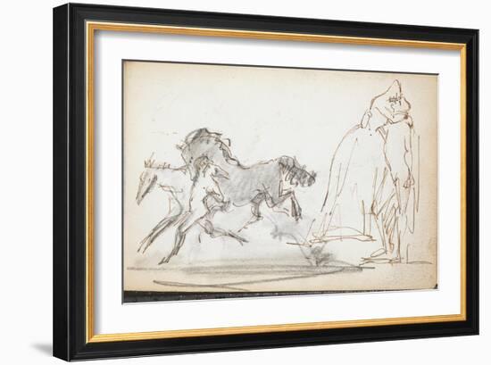 The Mastbaum Album, C.1860-80 (Graphite, Ink & Wash on Paper)-Auguste Rodin-Framed Giclee Print