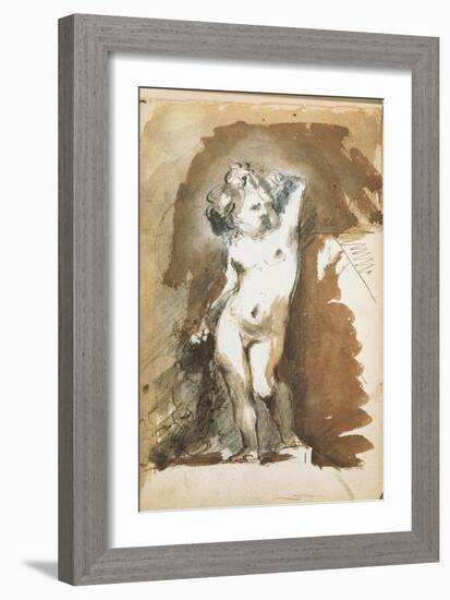 The Mastbaum Album, C.1860-80 (Graphite, Ink & Wash on Paper)-Auguste Rodin-Framed Giclee Print