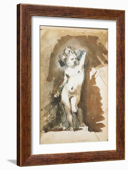 The Mastbaum Album, C.1860-80 (Graphite, Ink & Wash on Paper)-Auguste Rodin-Framed Giclee Print