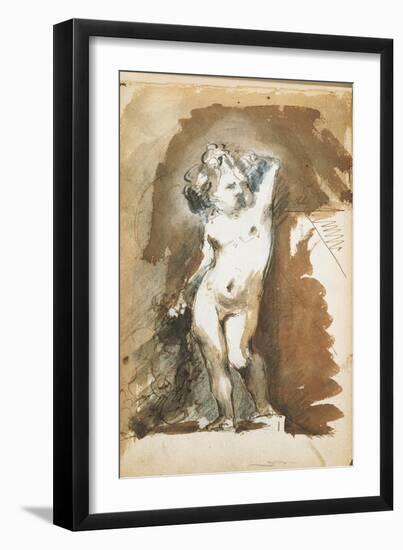 The Mastbaum Album, C.1860-80 (Graphite, Ink & Wash on Paper)-Auguste Rodin-Framed Giclee Print