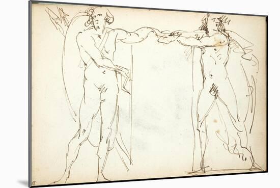 The Mastbaum Album, C.1860-80 (Graphite, Ink & Wash on Paper)-Auguste Rodin-Mounted Giclee Print