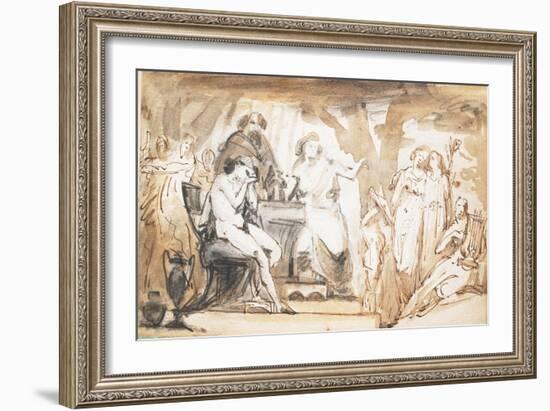 The Mastbaum Album, C.1860-80 (Graphite, Ink & Wash on Paper)-Auguste Rodin-Framed Giclee Print