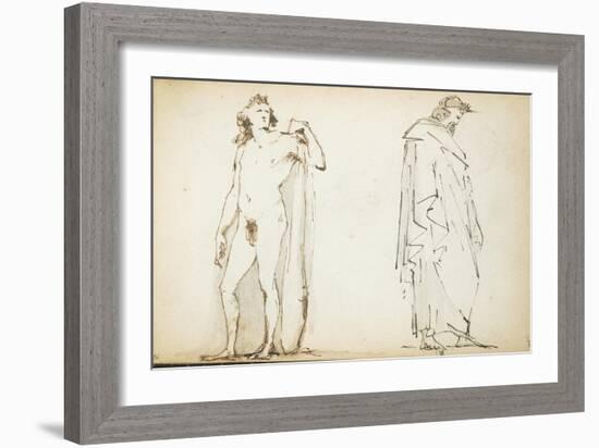 The Mastbaum Album, C.1860-80 (Graphite, Ink & Wash on Paper)-Auguste Rodin-Framed Giclee Print