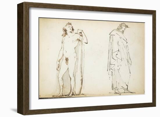 The Mastbaum Album, C.1860-80 (Graphite, Ink & Wash on Paper)-Auguste Rodin-Framed Giclee Print