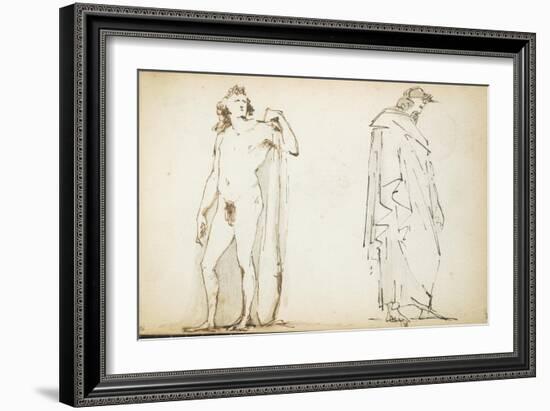 The Mastbaum Album, C.1860-80 (Graphite, Ink & Wash on Paper)-Auguste Rodin-Framed Giclee Print