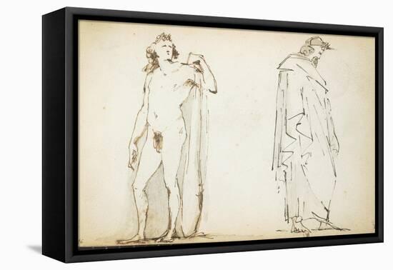The Mastbaum Album, C.1860-80 (Graphite, Ink & Wash on Paper)-Auguste Rodin-Framed Premier Image Canvas