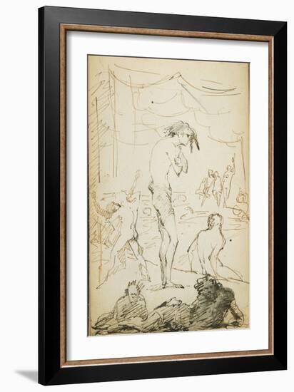 The Mastbaum Album, C.1860-80 (Graphite, Ink & Wash on Paper)-Auguste Rodin-Framed Giclee Print