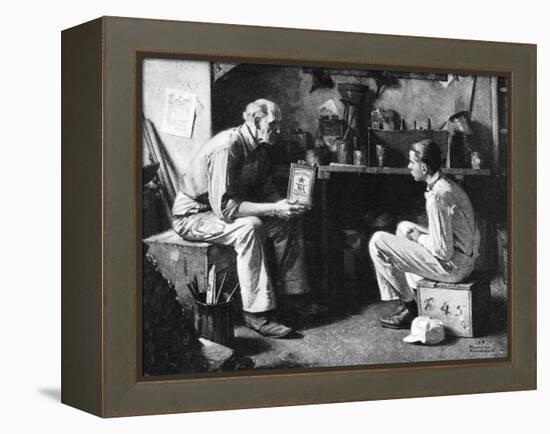 The Master and the Apprentice-Norman Rockwell-Framed Premier Image Canvas