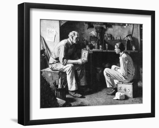 The Master and the Apprentice-Norman Rockwell-Framed Giclee Print