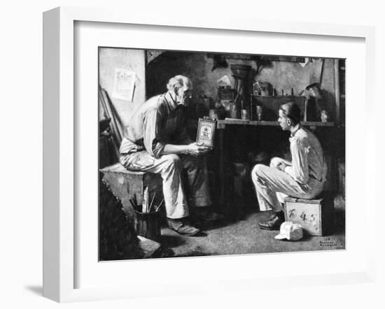 The Master and the Apprentice-Norman Rockwell-Framed Giclee Print